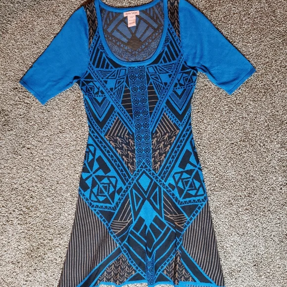 Last Chance! Flying Tomato Aztec Geometric Design Sweater Dress Size Small - Picture 2 of 4